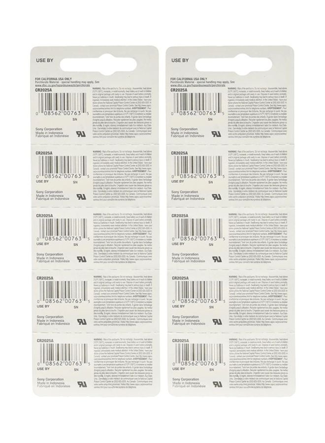 Sony - 10-Piece Lithium Watch Coin Battery Set - Image 1