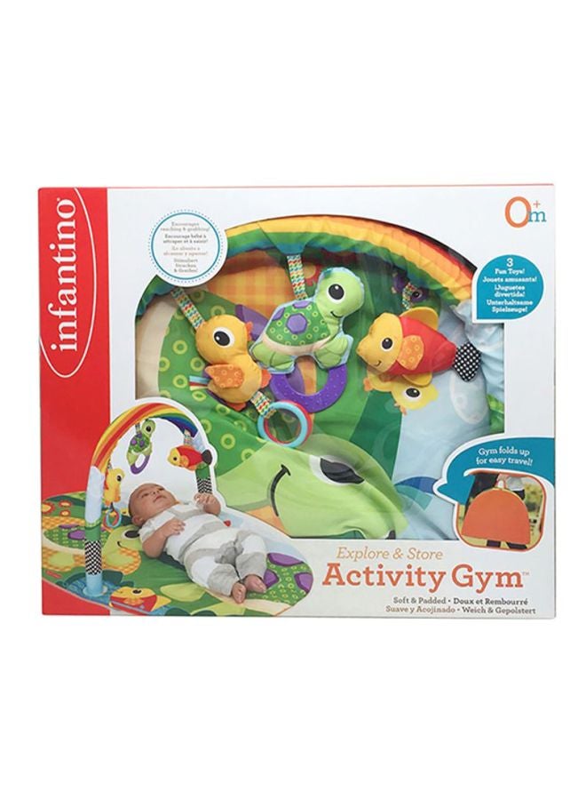 Explore And Store Activity Gym Playmat - Turtles theme 19x21x5inch