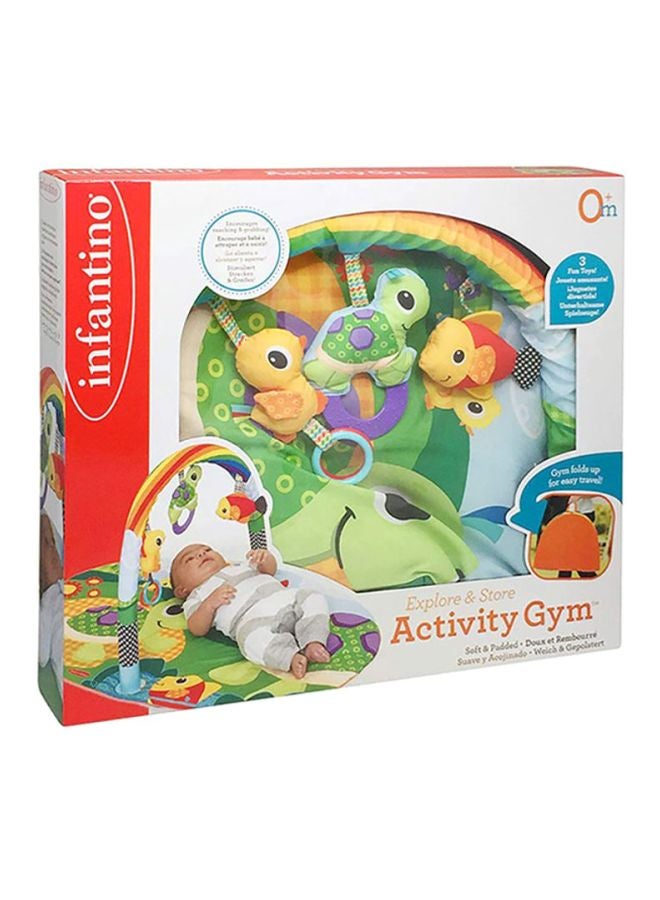 Explore And Store Activity Gym Playmat - Turtles theme 19x21x5inch
