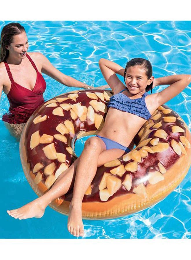 انتكس عوّامة حمام سباحة على شكل دونات بالشوكولاته والمكسرات 114سم - Image 4