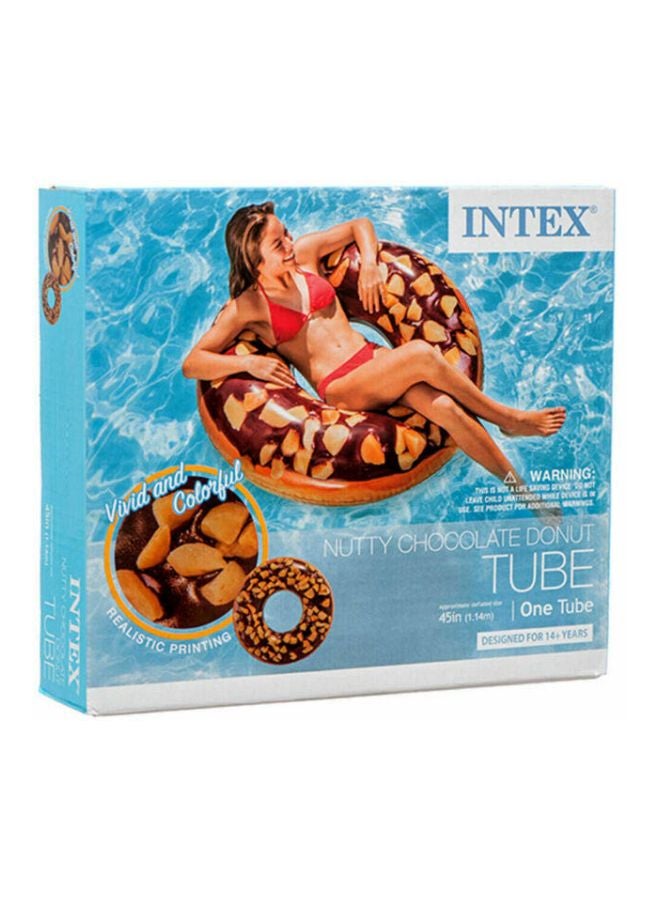 انتكس عوّامة حمام سباحة على شكل دونات بالشوكولاته والمكسرات 114سم - Image 5