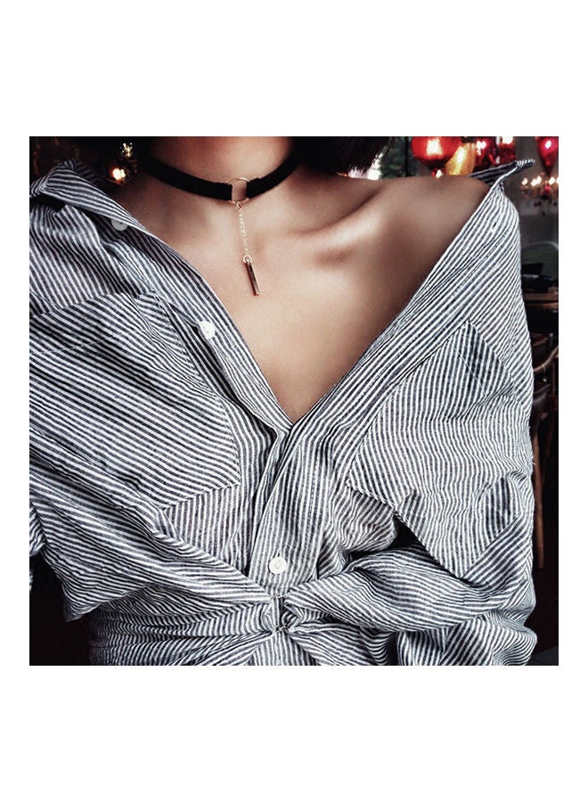 Geometric Pendant Short Clavicle Necklace - Image 3