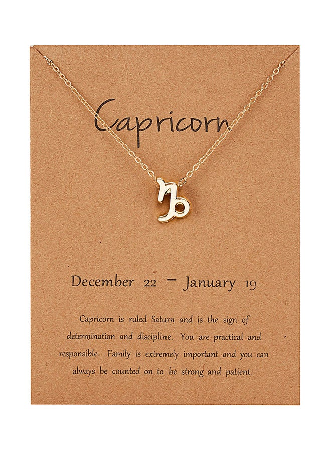 Capricorn Symbol Pendant Necklace - Image 1