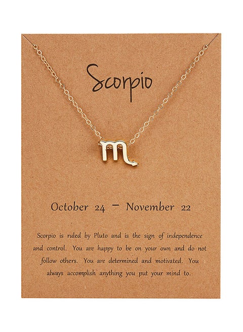 Scorpio Symbol Pendant Necklace