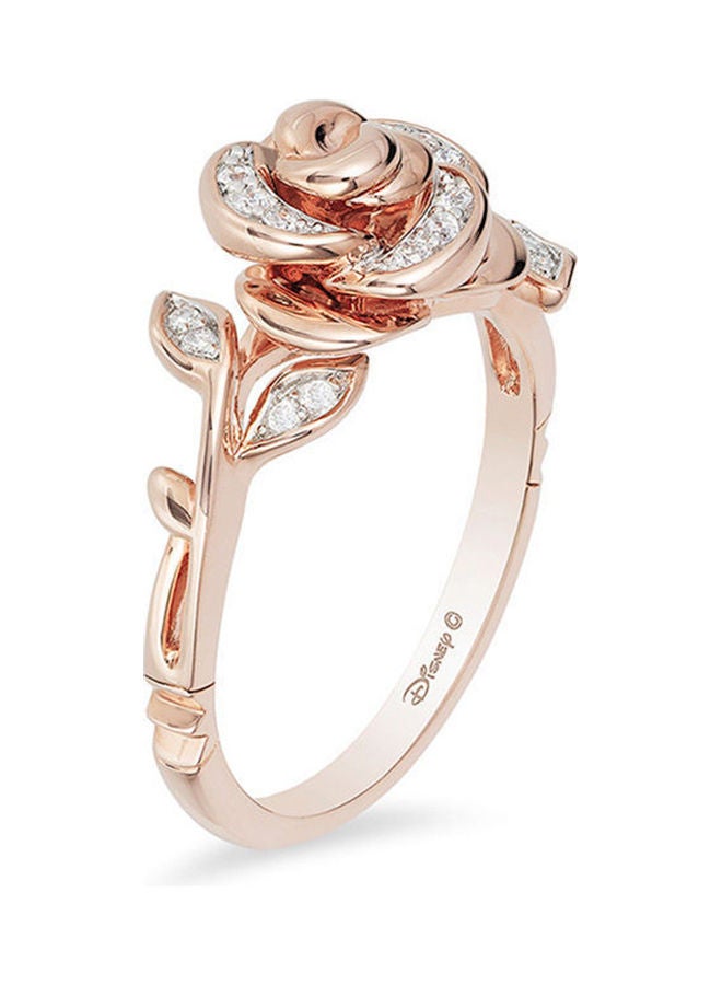 Rhinestone Studded Rose Design Jewellery Set - Image 3