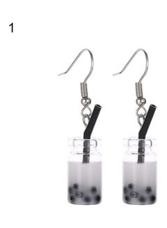 Bubble Tea Drink Dangle Long Ear Hooks Earrings