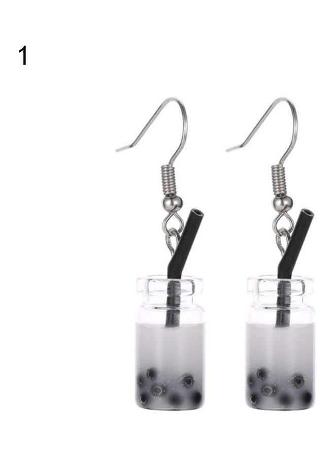Generic - Bubble Tea Drink Dangle Long Ear Hooks Earrings - Image 1