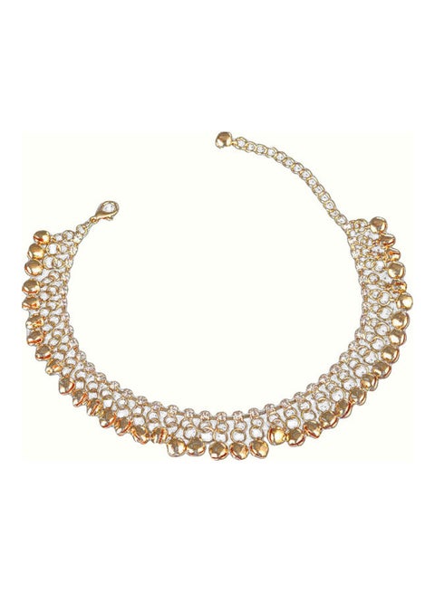 Rhinestone Bell Tassel Anklet Foot Chain Bracelet