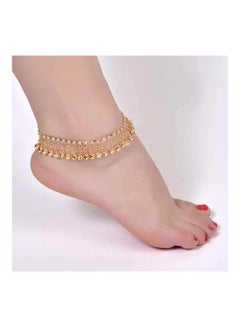 ماركة غير محددة سوار خلخال سلسلة للقدم بتصميم شرابة جرس وحجر الراين  - Image 2