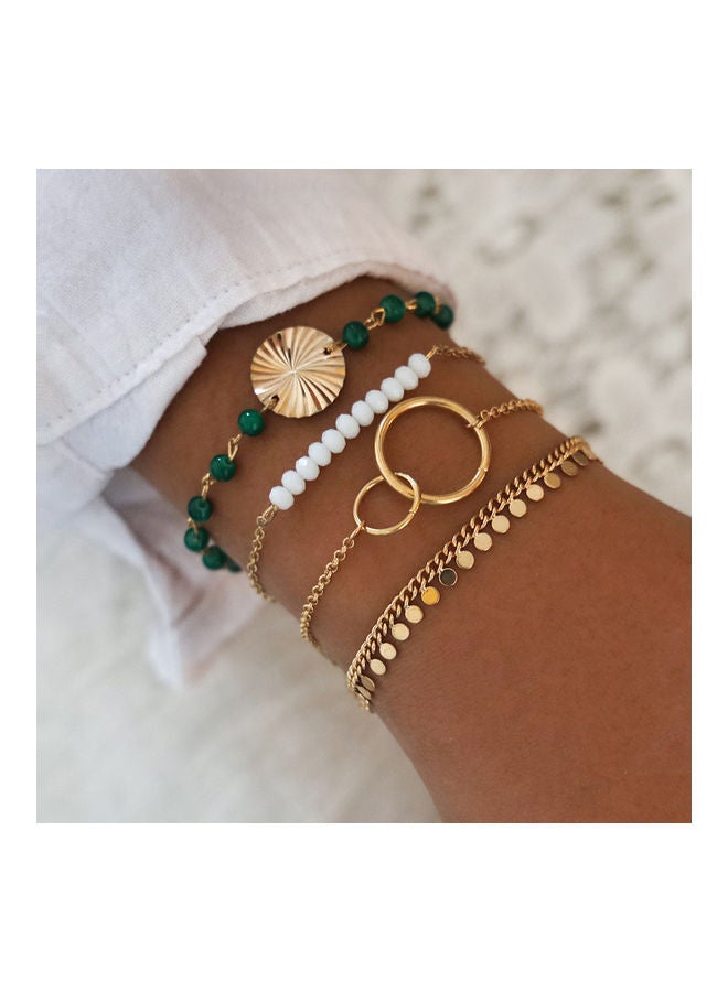 4-Piece Beads Sequins Charm Chain Bracelet  - Image 2