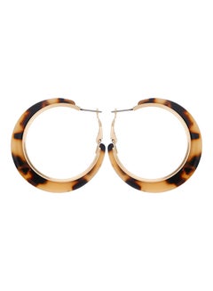 Leopard Round Circle Dangle Drop Hoop Earrings