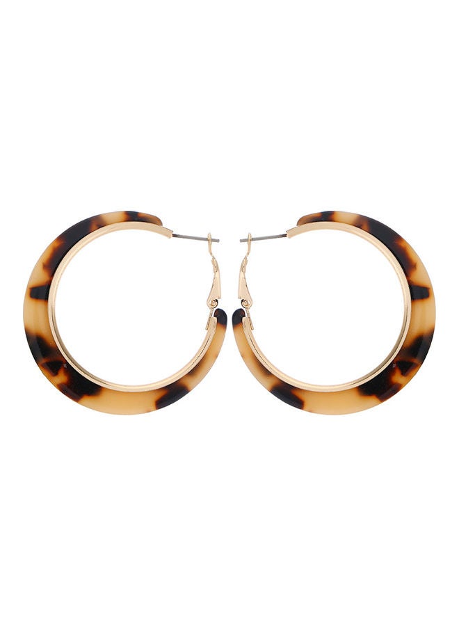 Generic - Leopard Round Circle Dangle Drop Hoop Earrings - Image 1