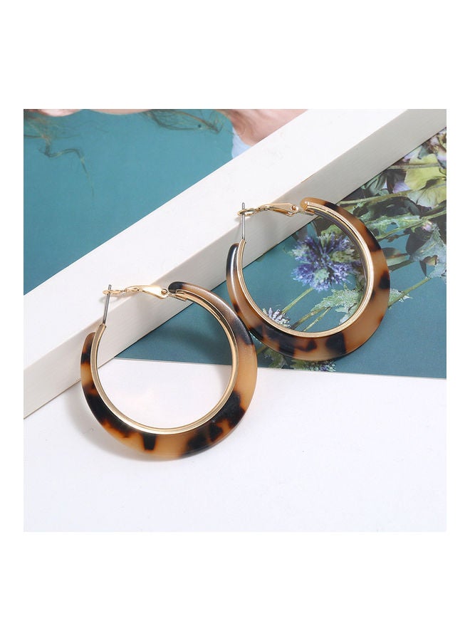 Generic - Leopard Round Circle Dangle Drop Hoop Earrings - Image 1