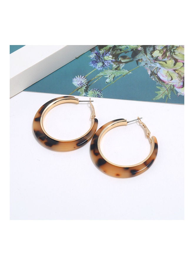 Generic - Leopard Round Circle Dangle Drop Hoop Earrings - Image 1