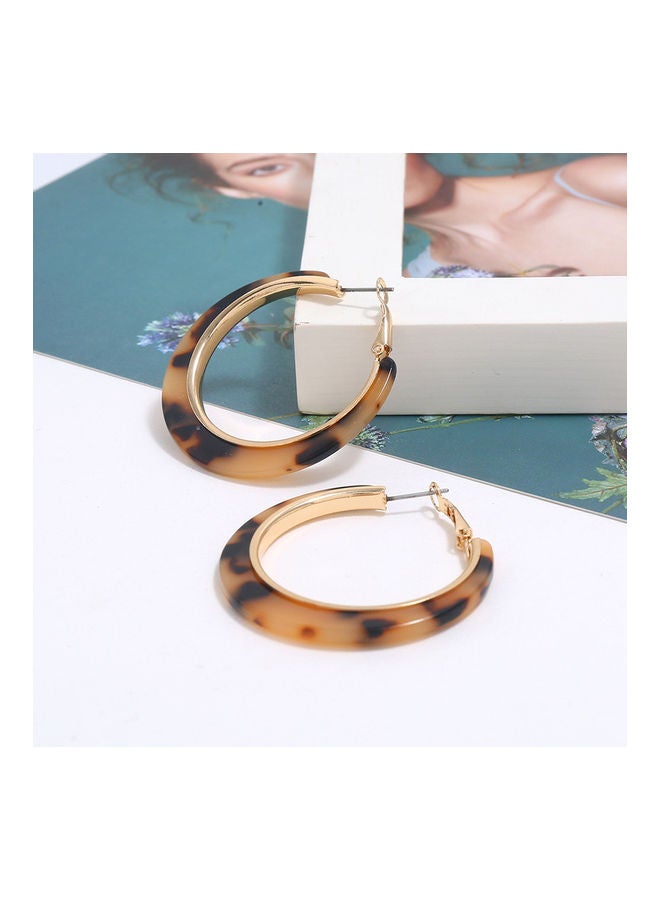 Generic - Leopard Round Circle Dangle Drop Hoop Earrings - Image 1