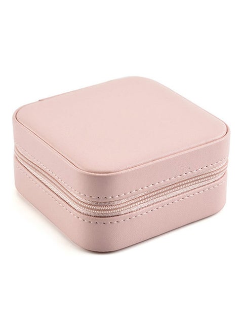 Faux Leather Zip Jewelry Box