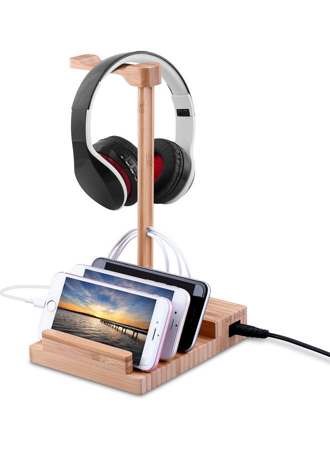 Wooden Headphone Hanger Holder Brown - Image 2