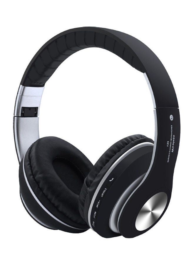 Generic Wireless On-Ear Headphones With Mic Black  - Image 1
