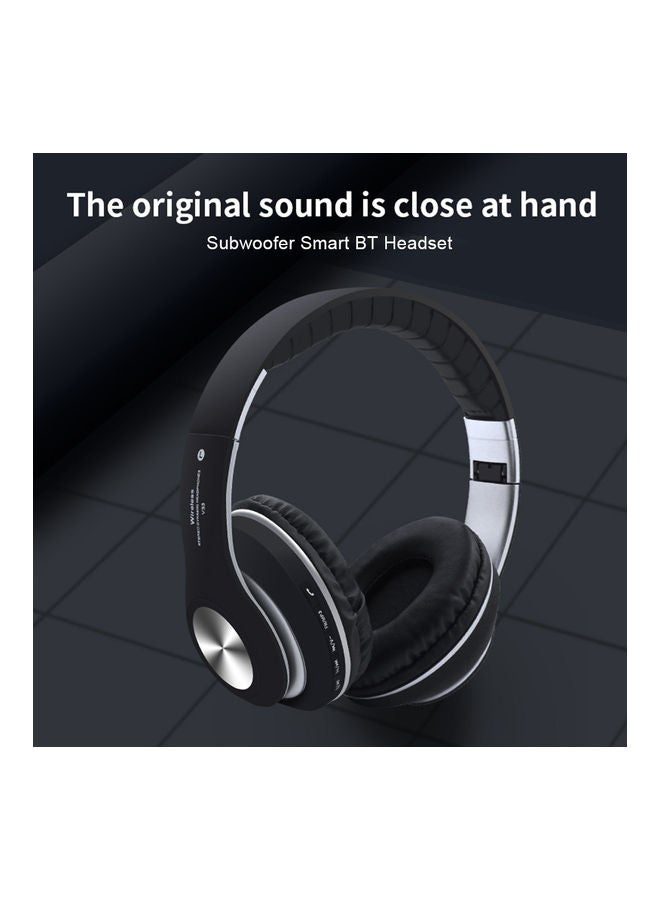 Generic Wireless On-Ear Headphones With Mic Black  - Image 2