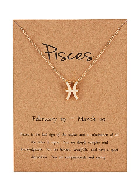 Pisces Symbol Pendant Necklace