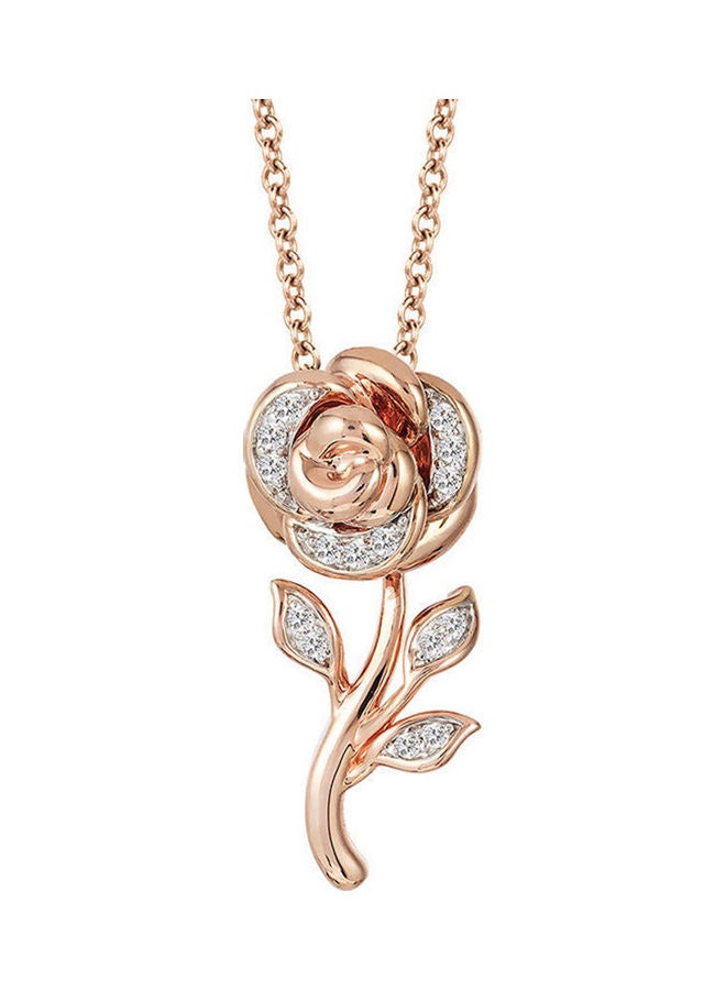 Generic - Rhinestone Studded Rose Design Jewellery Set - Image 1