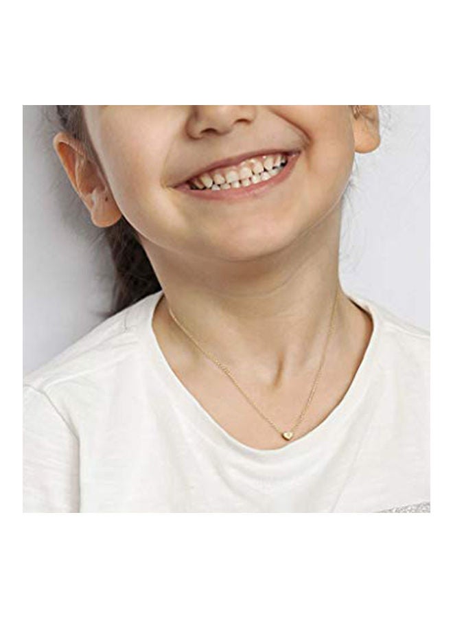 W Letter Heart Design Chain Pendant Necklace - Image 3