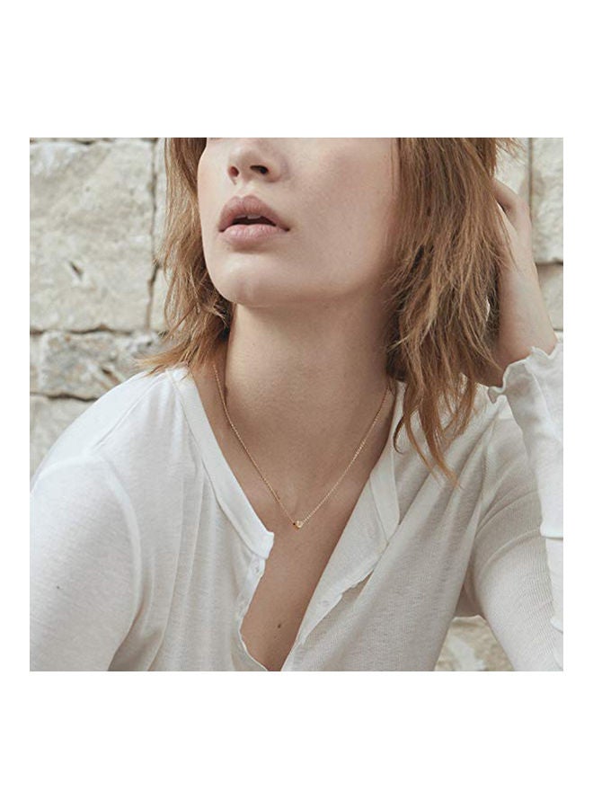 W Letter Heart Design Chain Pendant Necklace - Image 4