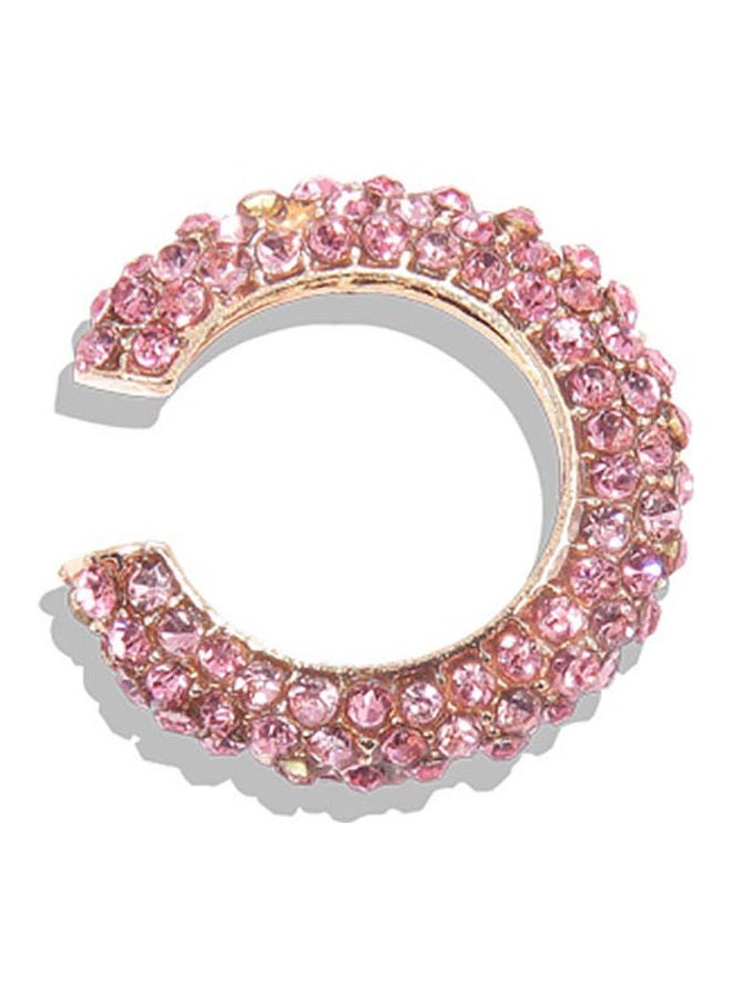 Rhinestone Studded C Shaped Ear Cuff 