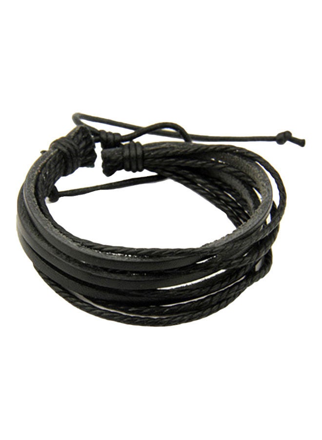 Multi-Layer Faux Leather Rope Bracelet - Image 1