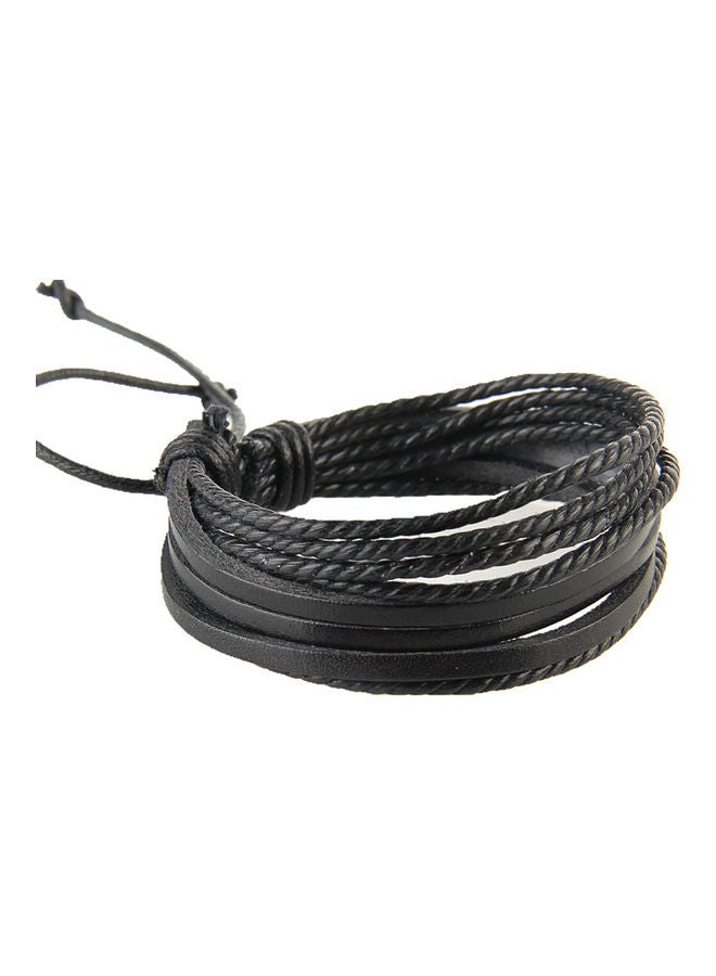 Multi-Layer Faux Leather Rope Bracelet - Image 2