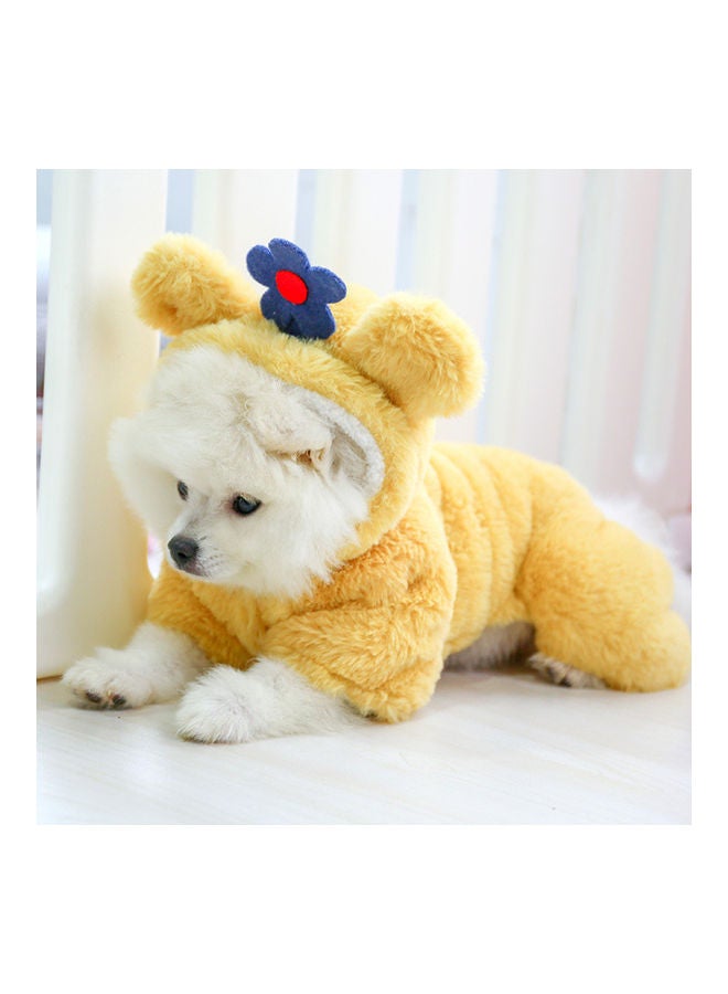 جاكيت لتدفئة الحيوانات الأليفة لفصلي الشتاء والخريف بيج 42x30x5سم - Image 2