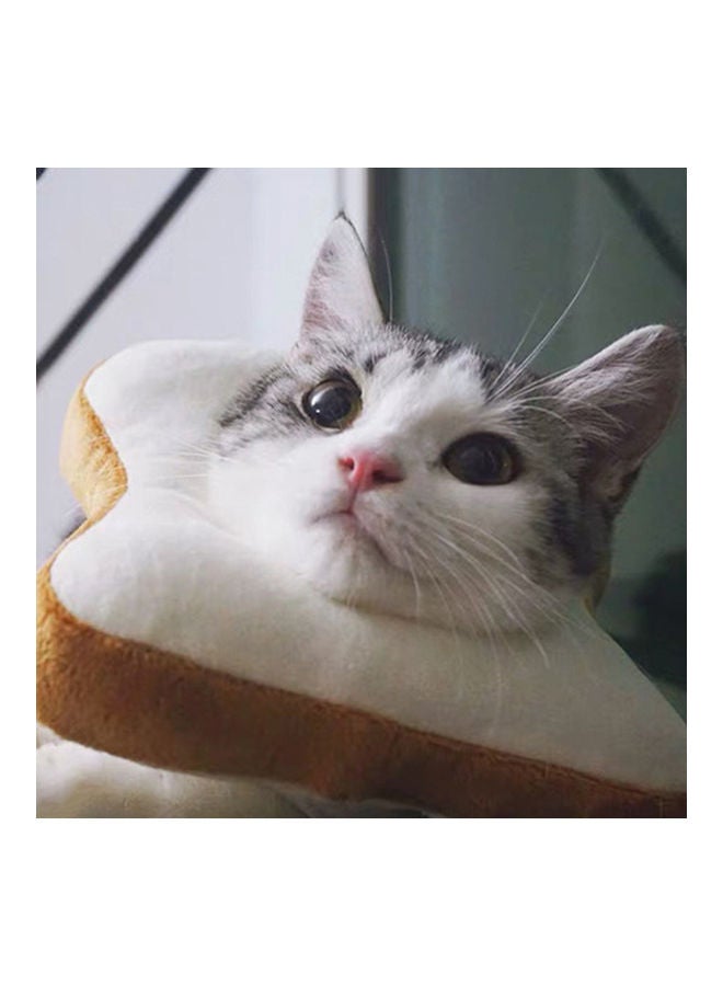 وشاح وطوق إكسسوار للرأس بتصميم على شكل خبز أبيض/بني 27x31x5سم - Image 5