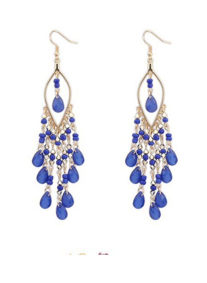 Generic - Rhinestone Tassel Earrings - Image 1