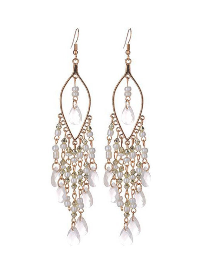 Generic - Rhinestone Tassel Earrings - Image 1