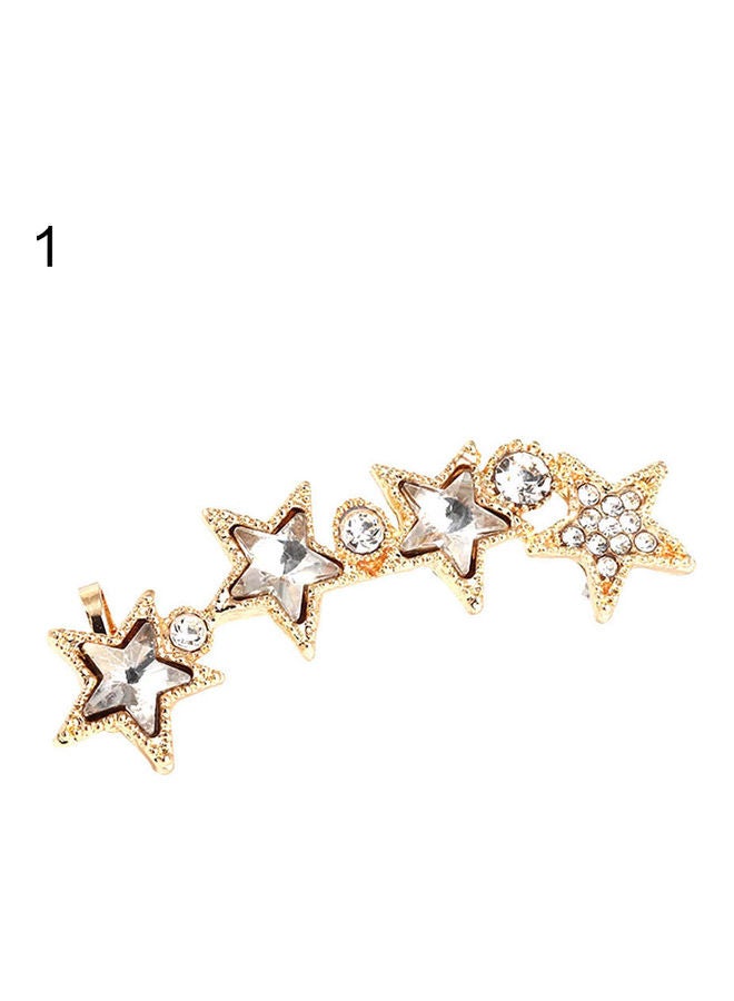 Cubic Zirconia Studded Clip On Earring 