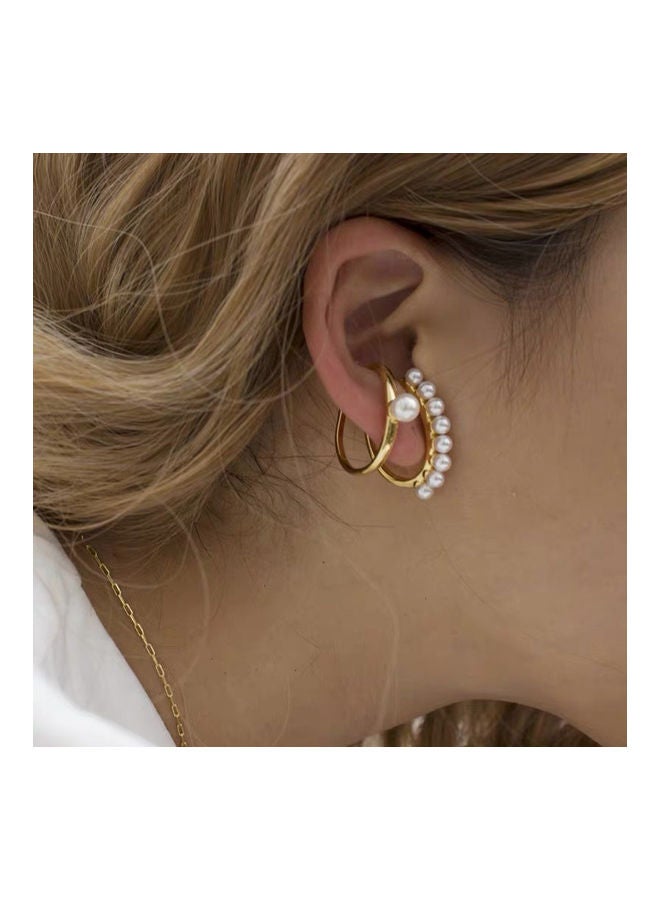 Generic - Faux Pearl Ear Cuffs Clip On Earrings - Image 1