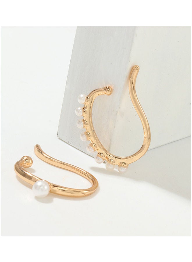 Generic - Faux Pearl Ear Cuffs Clip On Earrings - Image 1