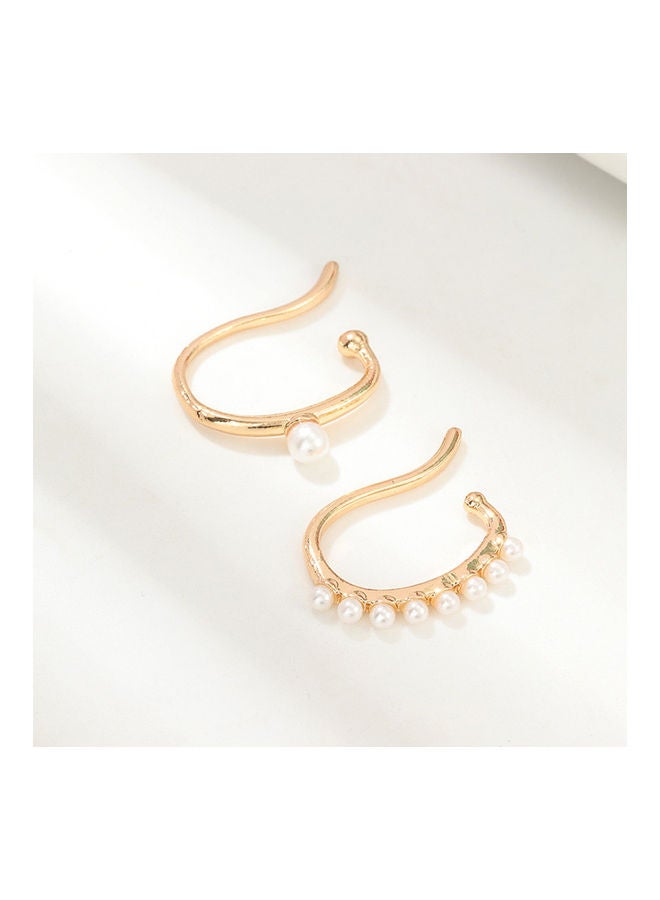 Generic - Faux Pearl Ear Cuffs Clip On Earrings - Image 1