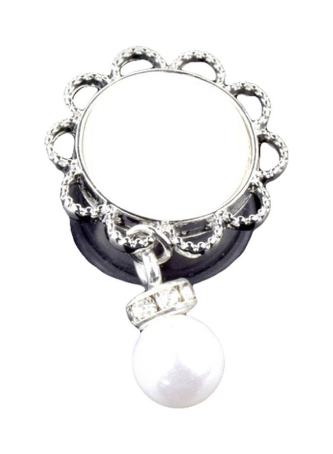 Flower Faux Pearl Dangle Ear Tunnel Expander Plug - Image 1