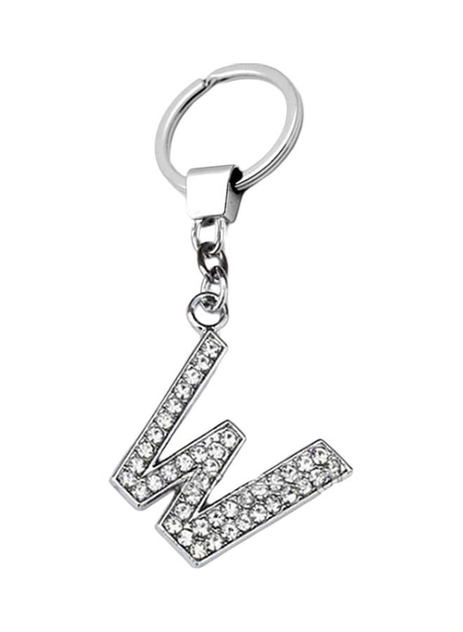 Alphabet Rhinestone Inlaid Keychain