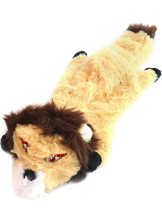 Lion Design Dog Chewing Bite Toy Beige/Brown 10x42x5cm