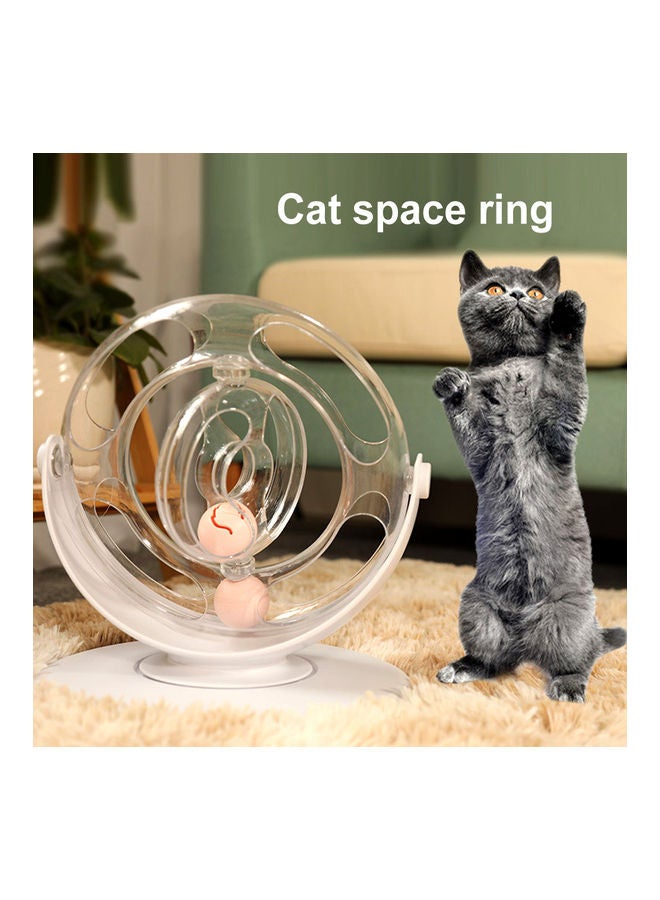 لعبة متاهة قابلة للدوران بزاوية 360 درجة شفاف/ أبيض 26x27x5سم - Image 1