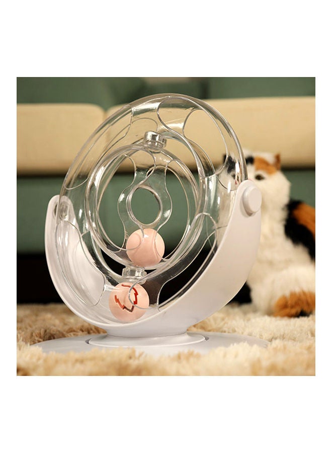 لعبة متاهة قابلة للدوران بزاوية 360 درجة شفاف/ أبيض 26x27x5سم - Image 2