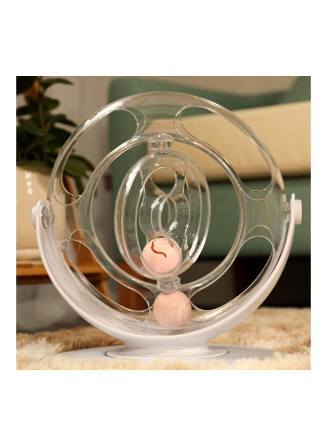 لعبة متاهة قابلة للدوران بزاوية 360 درجة شفاف/ أبيض 26x27x5سم - Image 3