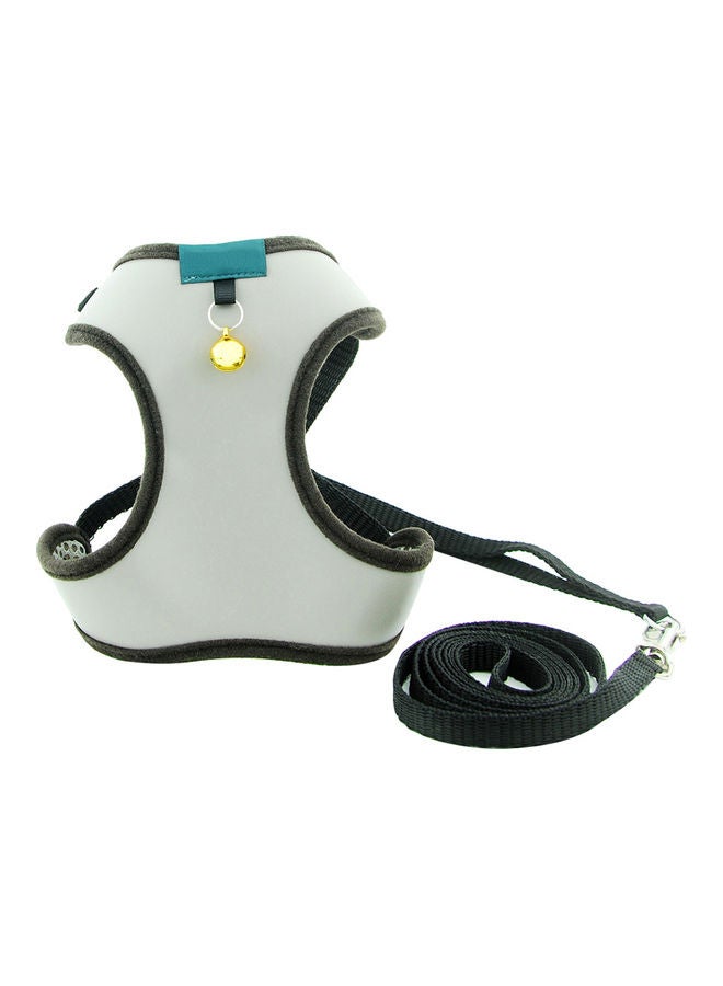 فيست بحزام صدر للتثبيت يمكن تعديله رمادي داكن 17.5x3.5سم