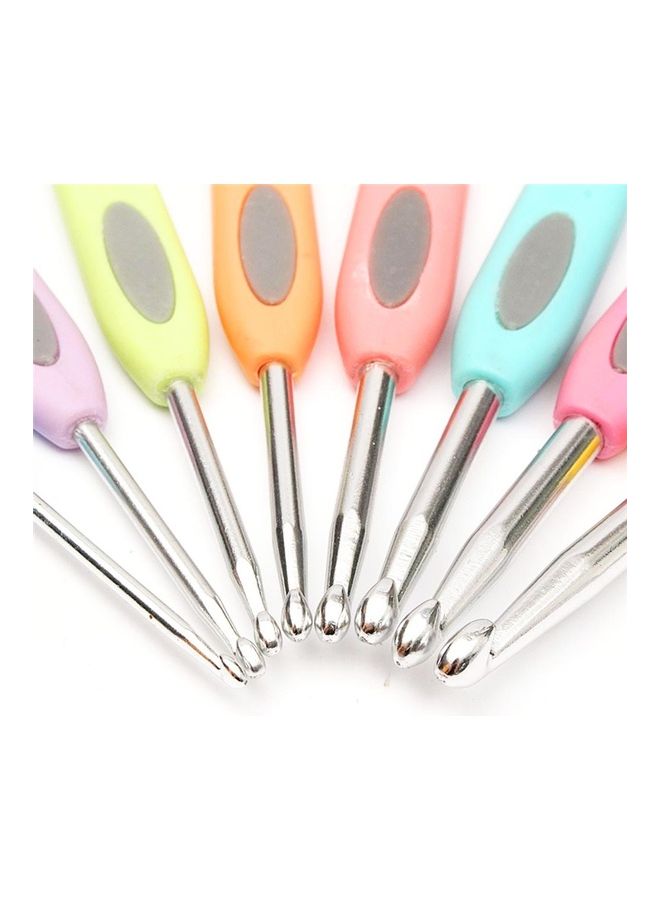 Generic - 8-Piece Sweater Scarf Knitting Needles Multicolour 14x8x0.5cm - Image 1