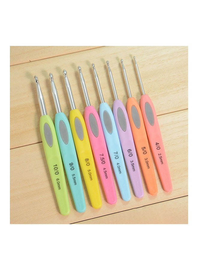 Generic - 8-Piece Sweater Scarf Knitting Needles Multicolour 14x8x0.5cm - Image 1