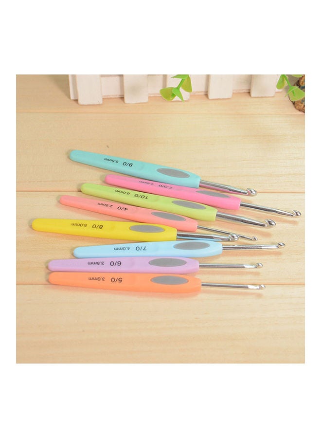 Generic - 8-Piece Sweater Scarf Knitting Needles Multicolour 14x8x0.5cm - Image 1