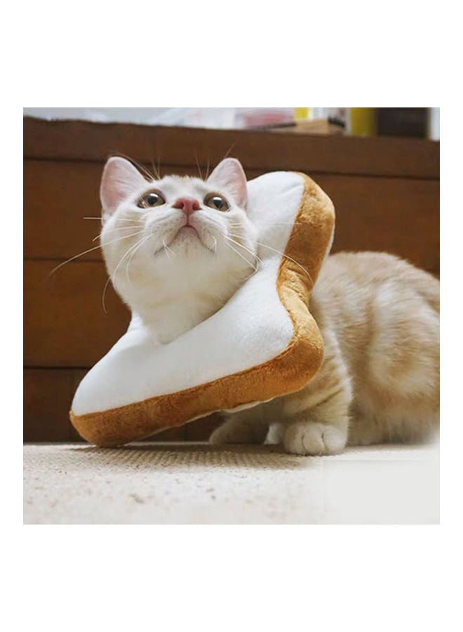 Bread Shape Collar Scarf Headwear Props White/Brown 27x31x5cm - Image 2