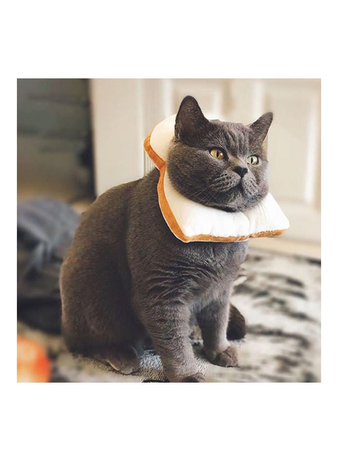 Bread Shape Collar Scarf Headwear Props White/Brown 21x18x3cm - Image 4